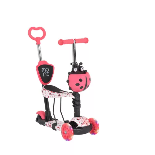 MONI Lollipop-Roller mit Sitz, Marienkäferrot