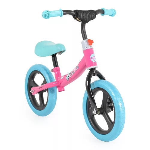 2B Laufrad aus Carbonfaser, bis 20 kg, höhenverstellbarer Sattel, PINK/BLAU