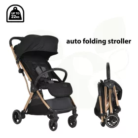   Cangaroo Easy Fold Kinderwagen, einfach zusammenklappbar, limitierte Auflage, schwarz