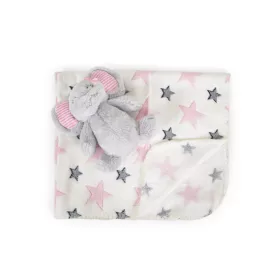 Cangaroo Decke 90x75cm Elefant Plüsch rosa