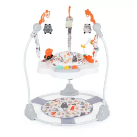MONI Magic Babywippe mit pastellfarbenem Spielzeug in Orange