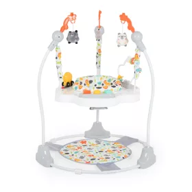 MONI Magic Babywippe mit pastellgrauem Spielzeug