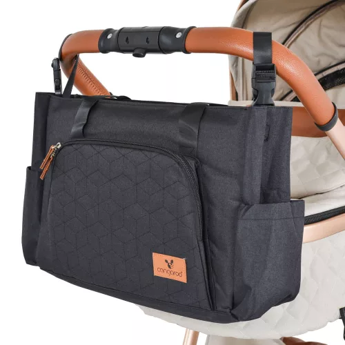 Cangaroo Keily Umstandstasche für Kinderwagen, SCHWARZ