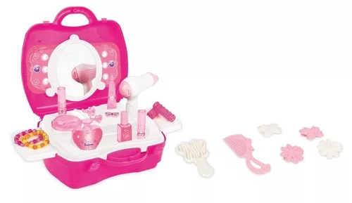 PILSAN fodrász szett babáknak bőröndben PINK