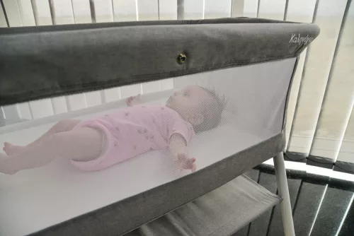 MONI Kalinihta újszülött babaágy önálló, 11 kg, 1 szint fehér láb grafit