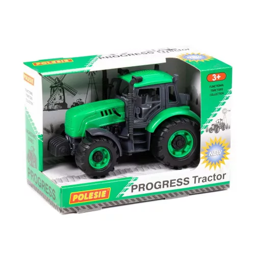 Polesie Toys 91222 Schwungrad-Rückziehtraktor GRÜN