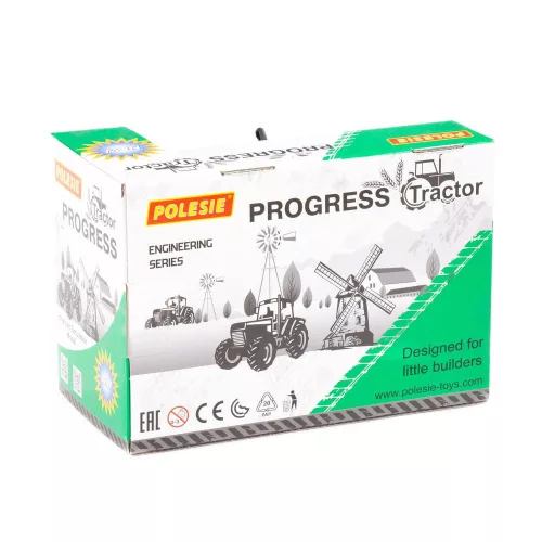 Polesie Toys 91222 Schwungrad-Rückziehtraktor GRÜN
