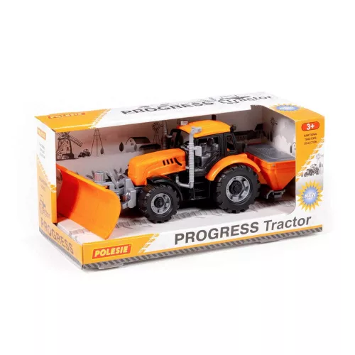 Polesie Toys 91772 Schwungrad, Schneeschaufel-Traktor GELB