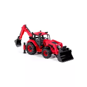 POLESIE 91857 Mini-Traktor-Bagger + Schaufel 26 cm ROT