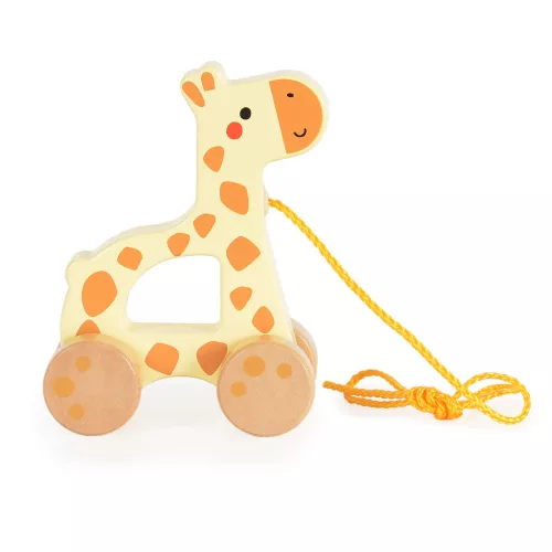 GELBES SPIELZEUG-Ziehgiraffe