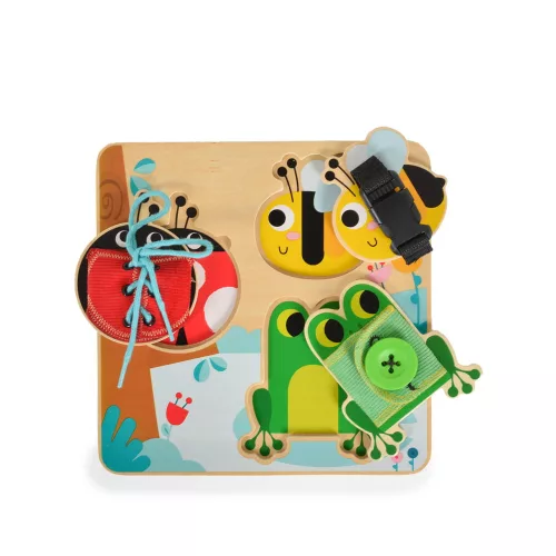 TOOKY Toy  fa tábla kézségfejlesztő fűzőke