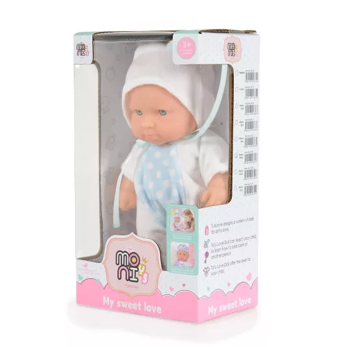 Moni Toys Baba 20 cm 6126 fehér/kék