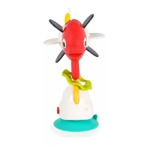 HOLA Spielzeug für den Hochstuhl, 2-in-1 Kauspielzeug, roter Fisch