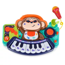   HOLA Babyspielzeug, Affe, mit Musik, Leuchtknöpfen und Mikrofon