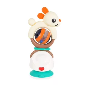 HOLA Spielzeug für Hochstuhl 2-in-1 Kauspielzeug BEIGE HASE