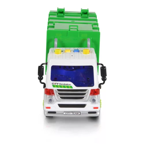 Moni Toys Kisautó kukásautó 1:16 emelhető platós zöld