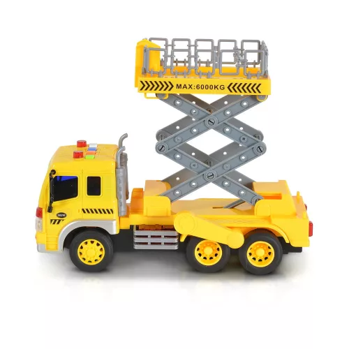 Moni Toys Kisautó emelődarus teherkocsi 1:16 sárga