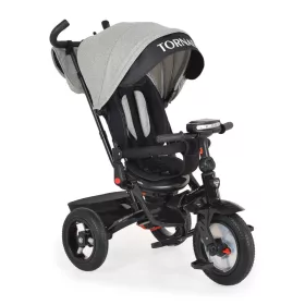   BYOX Tornado Dreirad für Eltern bis 25 kg, 360° drehbar, grau