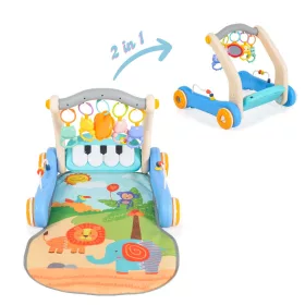 MONI MUSIC WALKER 2in1 Lauflernhilfe + Spielmatte BLAU
