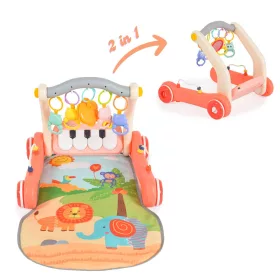 MONI MUSIC WALKER 2in1 Lauflernhilfe + Spielmatte PINK