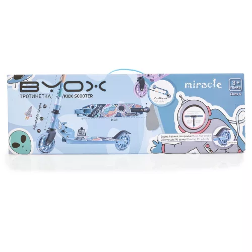MIRACLE Scooter aus Aluminium, 2 Räder, bis 50 kg, BLAU