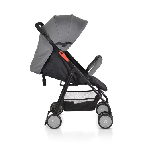 MONI Capri Kinderwagen Sommer Doppel-Vorderrad grau