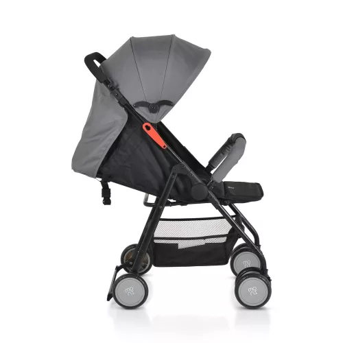 MONI Capri Kinderwagen Sommer Doppel-Vorderrad grau