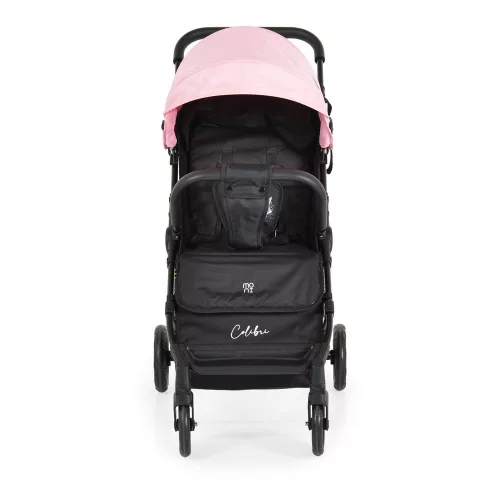 MONI Colibri Kinderwagen mit flachem Vorderrad, Einzelrad, rosa