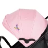 MONI Colibri Kinderwagen mit flachem Vorderrad, Einzelrad, rosa