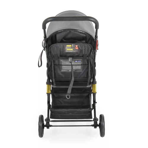 MONI Colibri Kinderwagen mit flachem Vorderrad, Einzelrad, grau