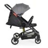 MONI Colibri Kinderwagen mit flachem Vorderrad, Einzelrad, grau