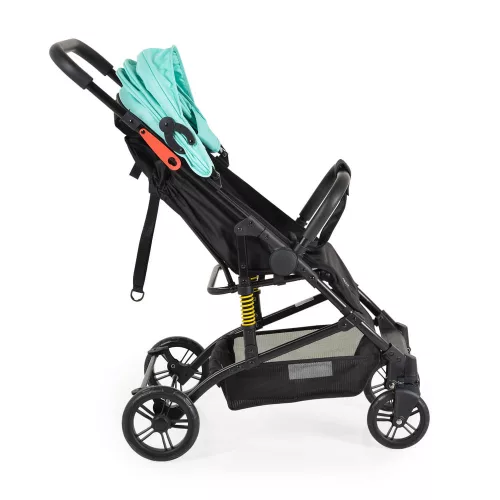 MONI Colibri Kinderwagen mit flachem Vorderrad, Einzelrad, türkis