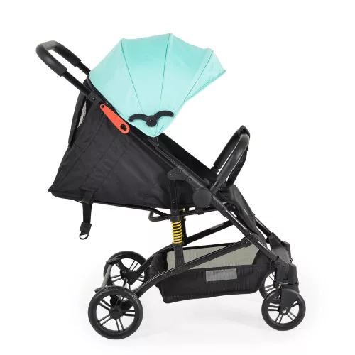 MONI Colibri Kinderwagen mit flachem Vorderrad, Einzelrad, türkis