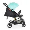 MONI Colibri Kinderwagen mit flachem Vorderrad, Einzelrad, türkis