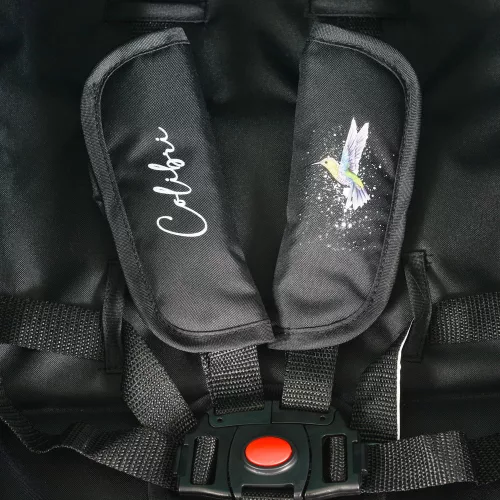 MONI Colibri Kinderwagen mit flachem Vorderrad, Einzelrad, türkis