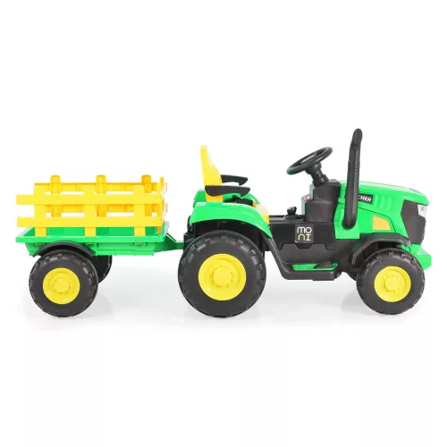 Električni traktor MONI BO Rancher sa zelenim tegljačem