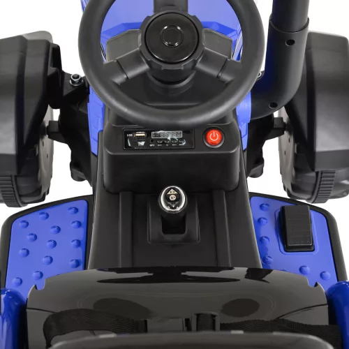 Električni traktor MONI BO Rancher s prikolicom plave boje