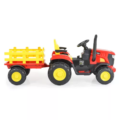 Električni traktor MONI BO Rancher s prikolicom crveno/žuta