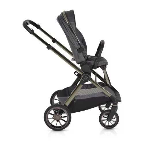 iCLICK Babakocsi 2in1 szett 22kg, aluminium váz, fordítható ülés, autom. csukható SZÜRKE