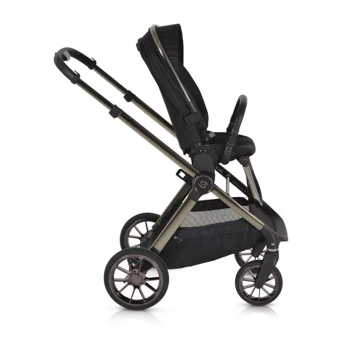 iCLICK Babakocsi 2in1 szett 22kg, aluminium váz, fordítható ülés, autom. csukható FEKETE