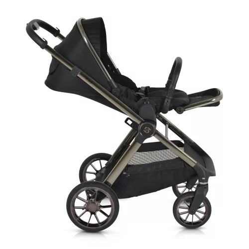 iCLICK Babakocsi 2in1 szett 22kg, aluminium váz, fordítható ülés, autom. csukható FEKETE
