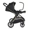 iCLICK Babakocsi 2in1 szett 22kg, aluminium váz, fordítható ülés, autom. csukható FEKETE