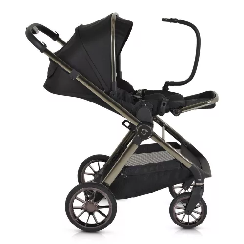iCLICK Babakocsi 2in1 szett 22kg, aluminium váz, fordítható ülés, autom. csukható FEKETE