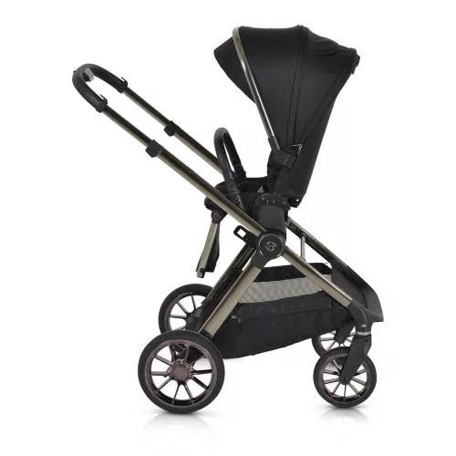iCLICK Babakocsi 2in1 szett 22kg, aluminium váz, fordítható ülés, autom. csukható FEKETE