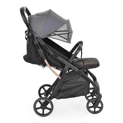 CARDI Kinderwagen, Ein-Knopf-Faltmechanismus, Netzbelüftung, SCHWARZ