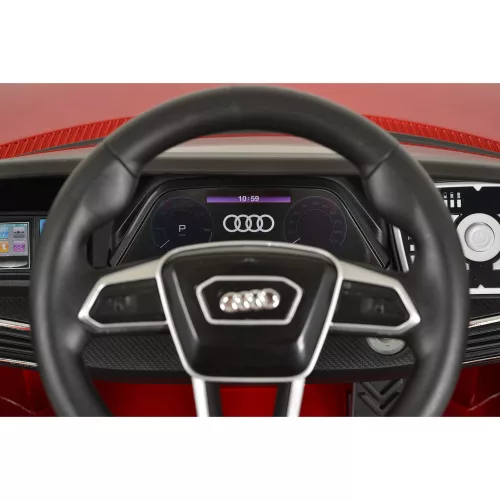 BO AUDI E-TRON 717 elektromos kisautó, 2 motor, metál PIROS