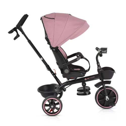 SOMMER-Dreirad mit Schiebegriff, Musik und Spielzeughaltern, ROSA
