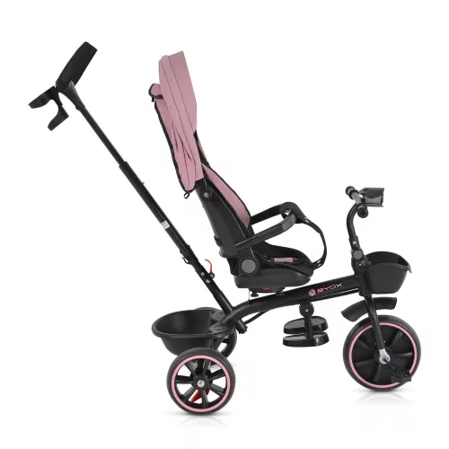 SOMMER-Dreirad mit Schiebegriff, Musik und Spielzeughaltern, ROSA