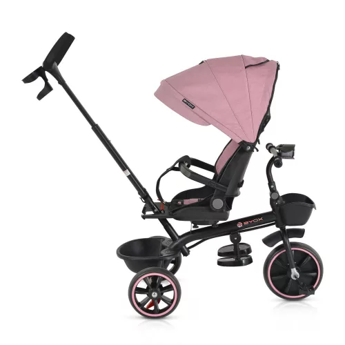 SOMMER-Dreirad mit Schiebegriff, Musik und Spielzeughaltern, ROSA