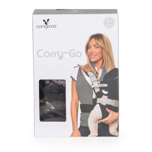 CARRY GO Trage mit 4 Positionen, Kapuze, S.GRAY